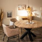 Ronde ovale eiken tafel boomstamtafel eettafel rond | SALE!, Huis en Inrichting, Ophalen of Verzenden, Nieuw, Rond