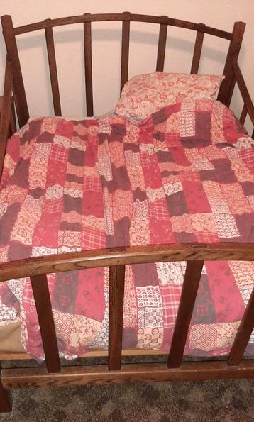 Tweepersoonsbed bed MASSIEF EIKEN HOUT eikenhout houten beschikbaar voor biedingen