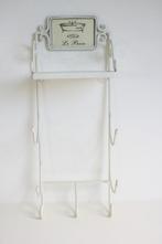 Metalen brocante handdoekenrek, Huis en Inrichting, Badkamer | Badtextiel en Accessoires, Ophalen of Verzenden, Gebruikt, Wit