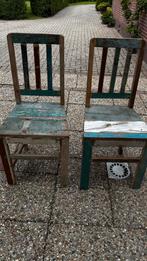 Zware teakhouten stoelen, Ophalen, Gebruikt, Twee, Overige kleuren