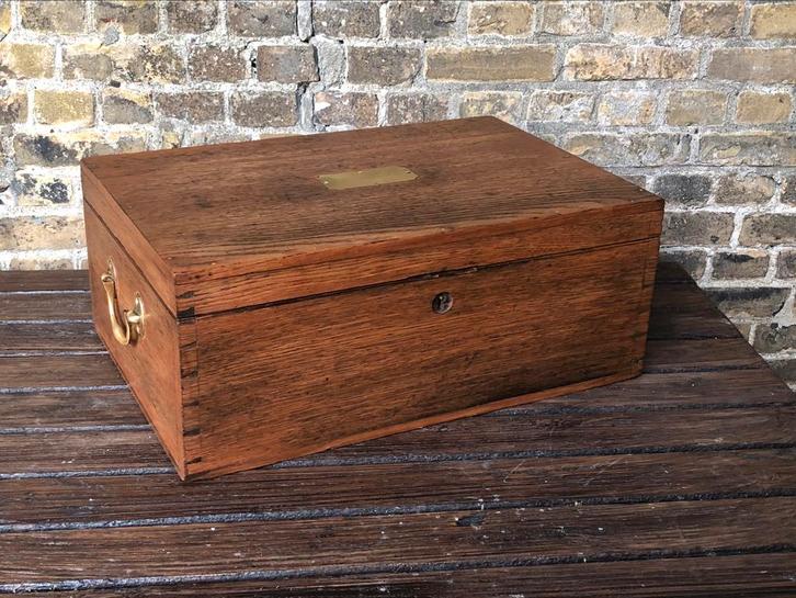 Antieke verzamelaars kist / collectors box / bestekkist, Antiek en Kunst, Antiek | Overige Antiek, Ophalen of Verzenden