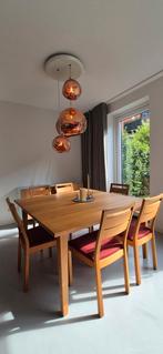 Vierkante tafel Valhal, gestoomd beuken, Huis en Inrichting, Tafels | Eettafels, Ophalen, Gebruikt, Vierkant, Scandinavisch
