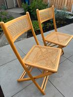 Vintage tuinstoelen klapstoel rotan webbing habitat cesca, Tuin en Terras, Ophalen