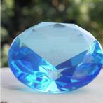 Lichtblauw Kristal Diamant 80 mm, Ophalen of Verzenden