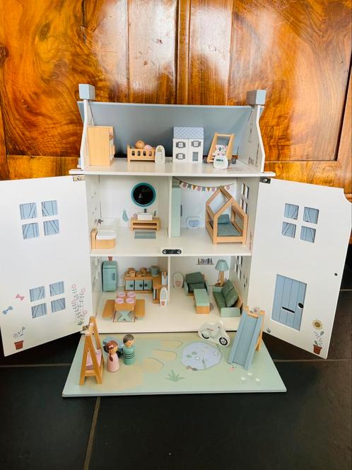 Little Dutch poppenhuis blauw + uitbeteidingssets, Kinderen en Baby's, Speelgoed | Poppenhuizen, Zo goed als nieuw, Poppenhuis