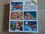 5 Kerstpuzzels in 1 doos (2x), Ophalen, Minder dan 500 stukjes, Zo goed als nieuw