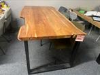 Boomstam tafel 200x100 massief acacia hout extra dik blad, Overige vormen, 200 cm of meer, Nieuw, 100 tot 150 cm