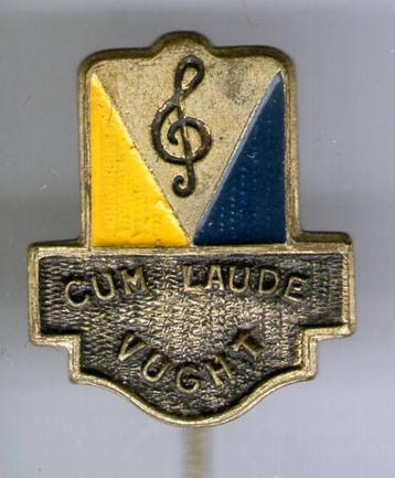 Cum Laude Vucht zilverkleurig muziek speldje ( V_097 ) beschikbaar voor biedingen