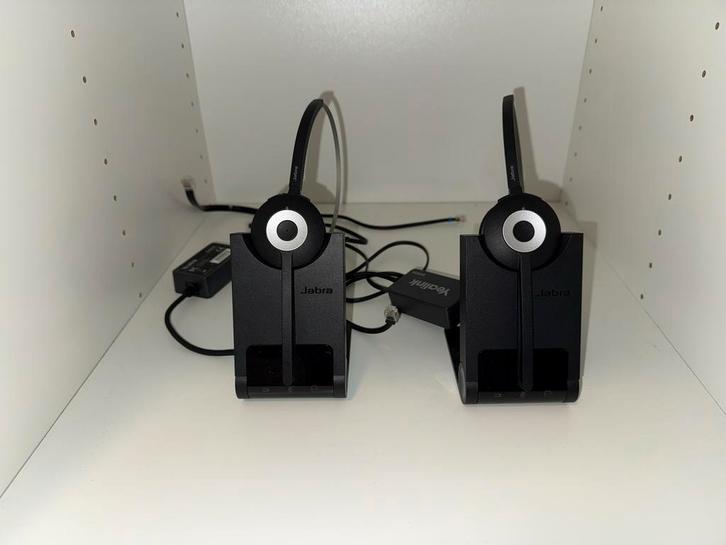 Jabra Pro 900 Base (2x) Zo Goed Als Nieuw!, Computers en Software, Headsets, Gebruikt, Ophalen of Verzenden