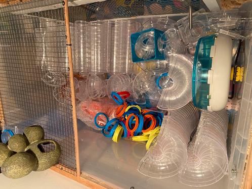 Muizen hamster spullen kooi ferplast wiel huis voerbak touw, Dieren en Toebehoren, Knaagdieren en Konijnen | Toebehoren, Gebruikt