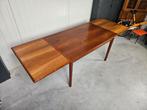 Vintage Deense eettafel uitschuifbaar teak, Huis en Inrichting, Tafels | Eettafels, Gebruikt, Ophalen