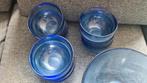 Vintage kobaltblauwe kom & 12 kopjes set (IVV 1952), Huis en Inrichting, Keuken | Servies, Nieuw, Ophalen of Verzenden, Glas, Overige stijlen