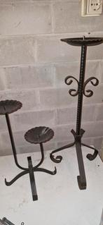 Set van 2 smeedijzeren kaarsenhouders, Ophalen