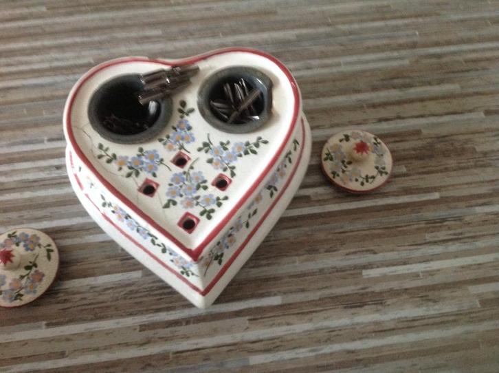 Inktpot, bijzonder model - brocante/ met kroontjespennen, Antiek en Kunst, Antiek | Kantoor en Zakelijk, Ophalen