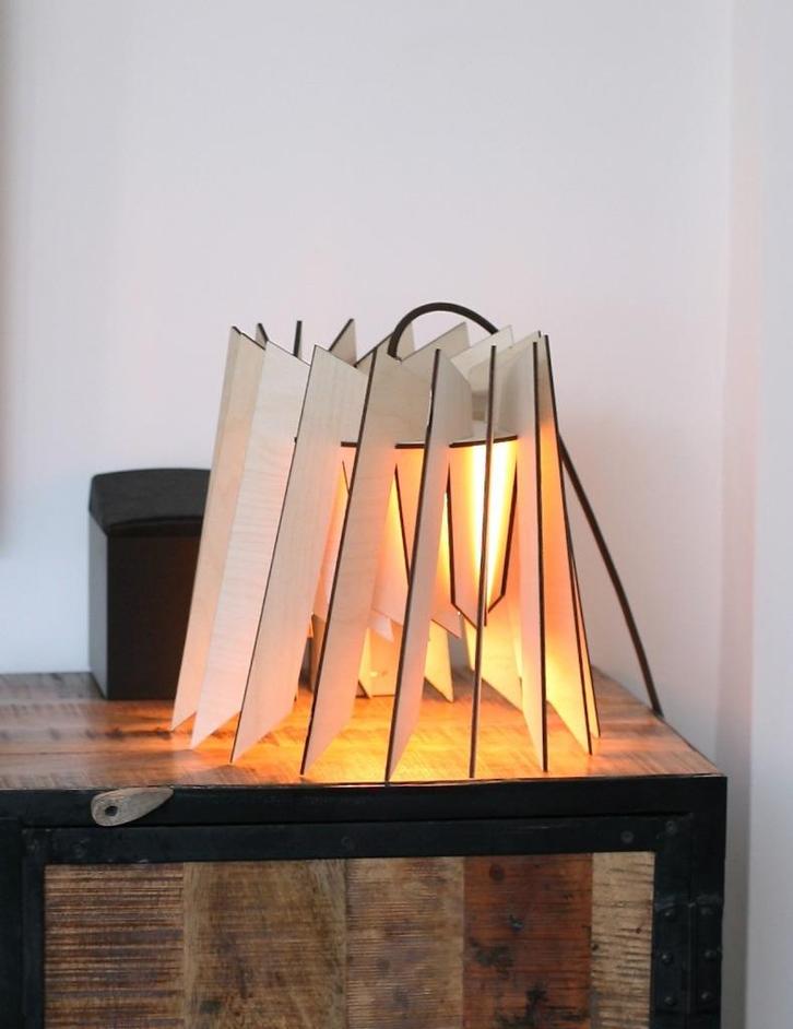 Hang en tafel lamp  - Dutch Design, Huis en Inrichting, Lampen | Hanglampen, Nieuw, Minder dan 50 cm, Hout, Kunststof, Ophalen of Verzenden