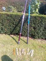 2x   7m oude hengel met lijntjes leuk voor beginner, Watersport en Boten, Hengelsport | Witvissen, Ophalen, Gebruikt, Vaste hengel