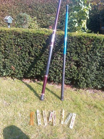 2x   7m oude hengel met lijntjes leuk voor beginner beschikbaar voor biedingen