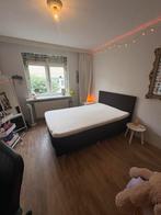 Bed Boxspring Twijfelaar, Huis en Inrichting, Slaapkamer | Bedden, Ophalen, Gebruikt, Zwart, 140 cm