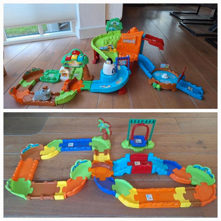 Vtech set Zoef zoef dierentuin neushoorn avonturenpad, Kinderen en Baby's, Speelgoed | Vtech, Zo goed als nieuw, Ophalen of Verzenden