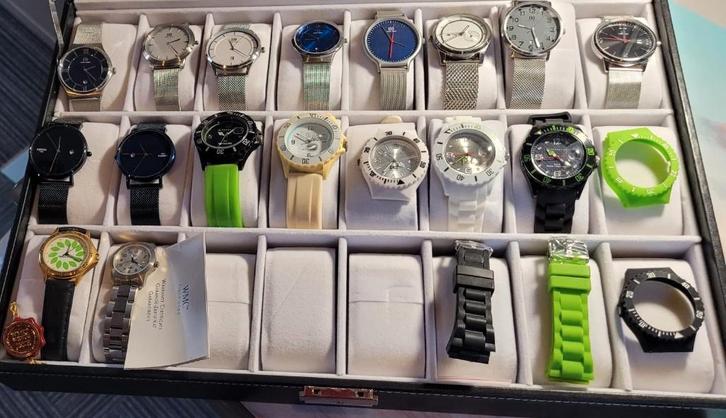 Mooie horloge verzameling te koop van 17 horloges;, Sieraden, Tassen en Uiterlijk, Horloges | Heren, Zo goed als nieuw, Polshorloge