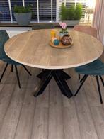 Tafel rond steigerhout met metalen poot, Nieuw, Rond, Ophalen of Verzenden