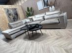 ZGAN Luxe Hotel Chique Velvet Hoekbank - Champagne - 310x250, Ophalen, Hoekbank, 300 cm of meer, Zo goed als nieuw