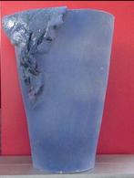 geglazuurde vaas, 50 tot 75 cm, Blauw, Aardewerk of Porselein, Ophalen of Verzenden