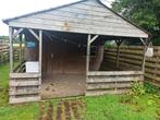 Houten Tuinhuis/Tuinschuur met Overkapping, Ophalen, Gebruikt, Schuur, 1 raam