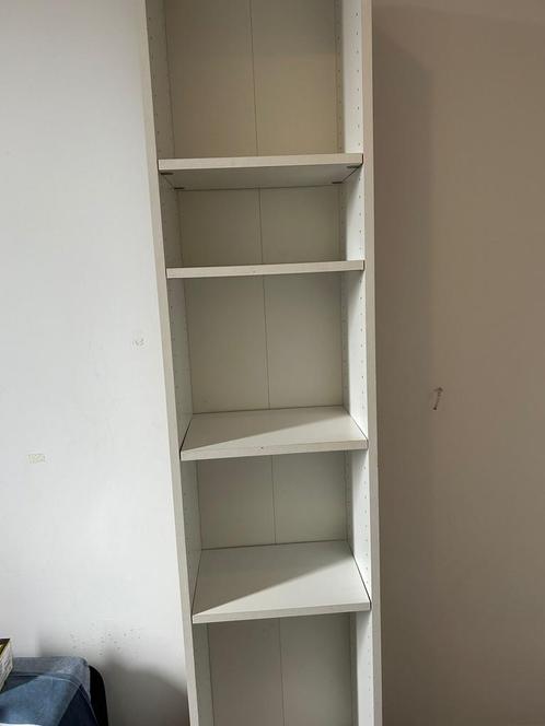 Witte IKEA boekenkast (BILLY stijl) -40x202cm, Huis en Inrichting, Kasten | Boekenkasten, Zo goed als nieuw, Minder dan 50 cm