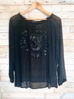 Sack’s voile blouse zwart, maat 2 (40) - NP 139,-, Kleding | Dames, Ophalen of Verzenden, Nieuw, Maat 38/40 (M), Zwart