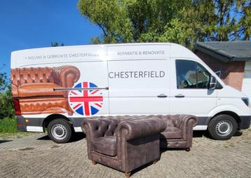 Chesterfield fauteuil Jane in leer bruin Wildman & Bugby beschikbaar voor biedingen