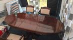 Mahonie Eettafel met Stoelen, Huis en Inrichting, Tafels | Eettafels, Ophalen, Gebruikt, 100 tot 150 cm, Klassiek