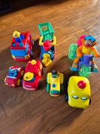 Leuke set baby speelgoed auto's brandweer ernie koekiemonstr, Ophalen of Verzenden, Gebruikt, Auto, Met geluid