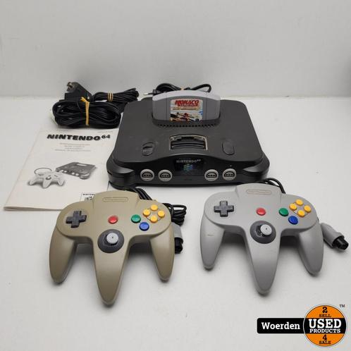 Nintendo 64 NUS-001 console | Met twee controllers | Incl ga, Spelcomputers en Games, Spelcomputers | Nintendo 64, Zo goed als nieuw