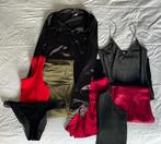 Kledingset zwart-Rood-Legergroen S/36, Kleding | Dames, Dames-kledingpakketten, Ophalen of Verzenden, Zo goed als nieuw, Maat 36 (S)