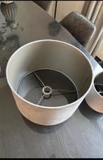 Grijze Velvet Cilinder Lampenkappen, 25 tot 50 cm, Rond, Nieuw, Ophalen of Verzenden