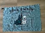 Black & White Whisky drank logo honden merk vlag, Ophalen of Verzenden, Gebruikt, Gebruiksvoorwerp