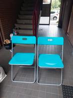 Klapstoelen - blauw - 2, Ophalen of Verzenden, Gebruikt, Blauw, Eén