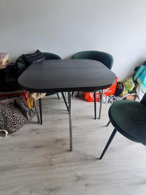 Vierkante eettafel, Huis en Inrichting, Tafels | Eettafels, Gebruikt, 50 tot 100 cm, 50 tot 100 cm, Vierkant, Ophalen