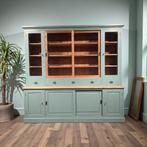 Buffetkast grutterskast apothekerskast teak urban green, 200 cm of meer, Ophalen of Verzenden, Zo goed als nieuw, 5051CM