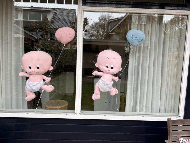 Geboorte versiering huren - Ooievaar of baby!, Kinderen en Baby's, Kraamcadeaus en Geboorteborden, Gebruikt, Geboortebord, Ophalen