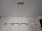 Moderne hanglamp met 5 lichtpunten, Ophalen of Verzenden, Zo goed als nieuw, Glas, 75 cm of meer