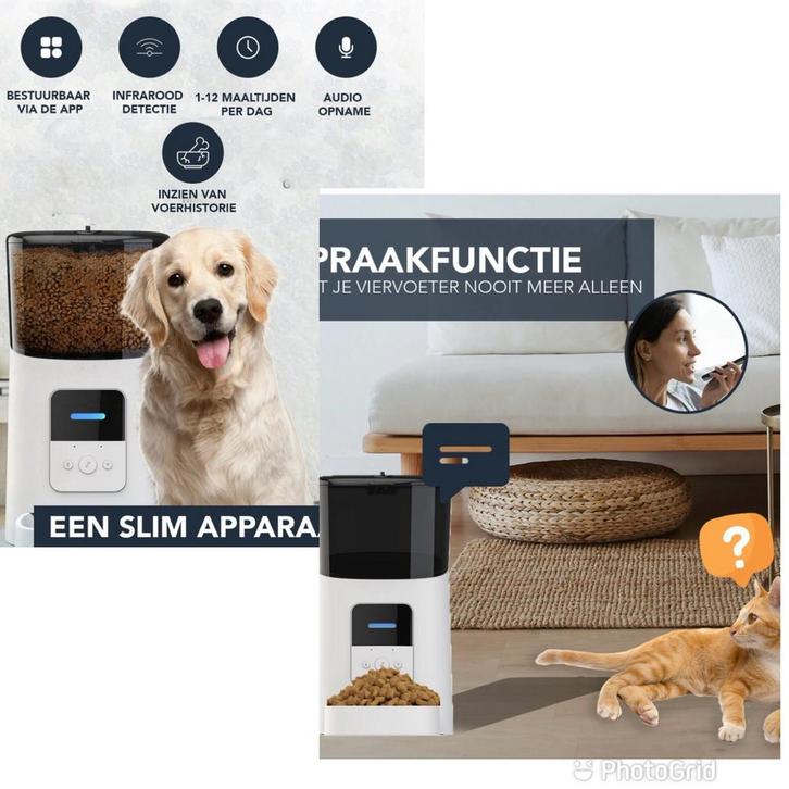 AANGEBODEN: Achaté Automatische Voerbak Kat & Hond - 6L-, Dieren en Toebehoren, Hondenvoerbakken en Drinkbakken, Nieuw, Ophalen of Verzenden