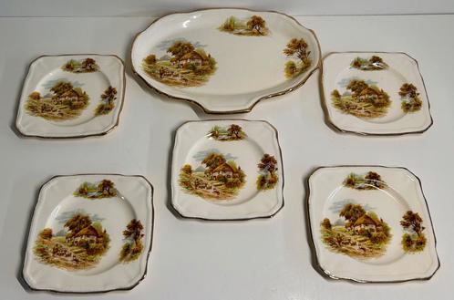 Cake set uit Engeland  van Alfred Meakin, Antiek en Kunst, Antiek | Servies compleet, Ophalen of Verzenden