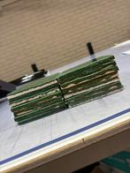 17 Marrokkaanse tegeltjes 10x10 donkergroen, Doe-het-zelf en Verbouw, Tegels, Zo goed als nieuw, Minder dan 5 m², Wandtegels, Keramiek