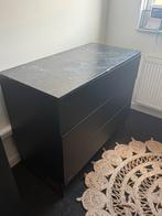 Kidsmill Commode Zwart Marmeren Blad, Huis en Inrichting, Kunststof, Zo goed als nieuw, 3 of 4 laden, Minder dan 100 cm