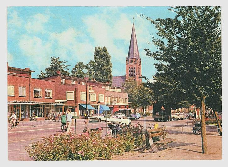 978431 Nijverdal Ov 1971 Grote straat .Gelopen met zegel, Verzamelen, Ansichtkaarten | Nederland, Gelopen, Overijssel, 1960 tot 1980