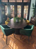 Velvet eetstoelen (Groen en okergeel), Ophalen, Zo goed als nieuw, Overige kleuren