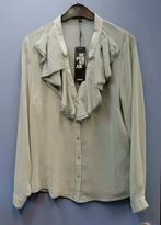 Superstar nieuwe blouse grijzig/licht mint + ruches 40 37161, Maat 38/40 (M), ., Nieuw, Ophalen of Verzenden