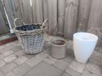 Verschillende soorten bloempotten, Tuin en Terras, Bloempotten, Ophalen, Rond, Minder dan 25 cm, Tuin